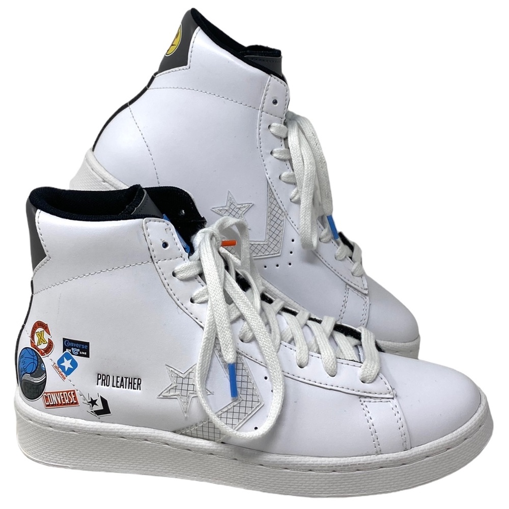 Converse Pro Leather High Skate Shoes Kids Women's White Multi Sneakers 272446C
